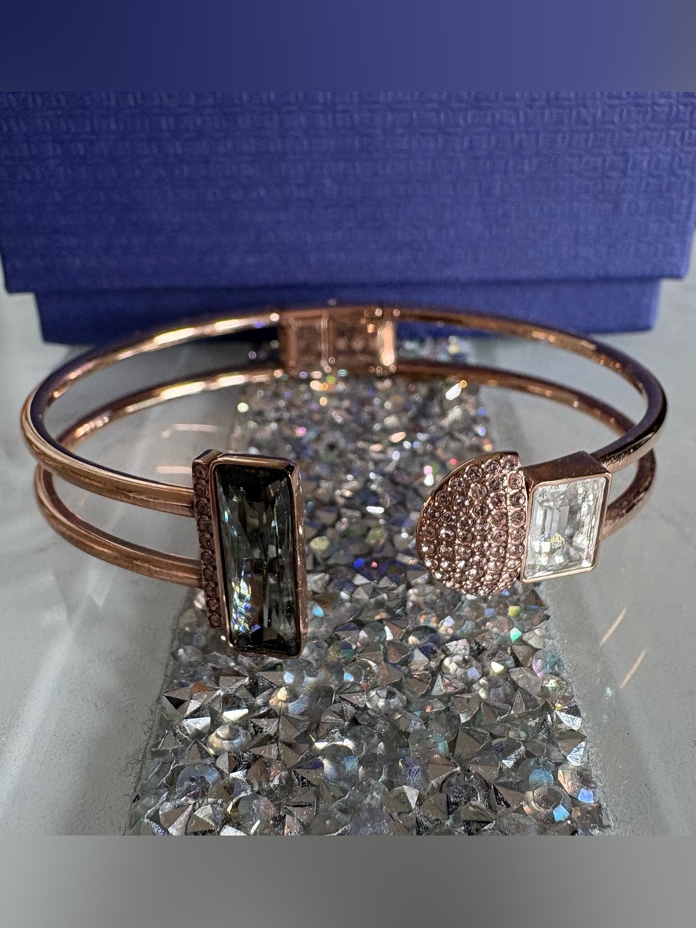 Swarovski Rose Gold Open Cuff Bracelet (NWT)